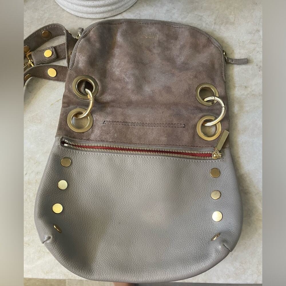 Hammitt “Corey” Taupe Crossbody Bag with brushed Gold Accents - Picture 10 of 12